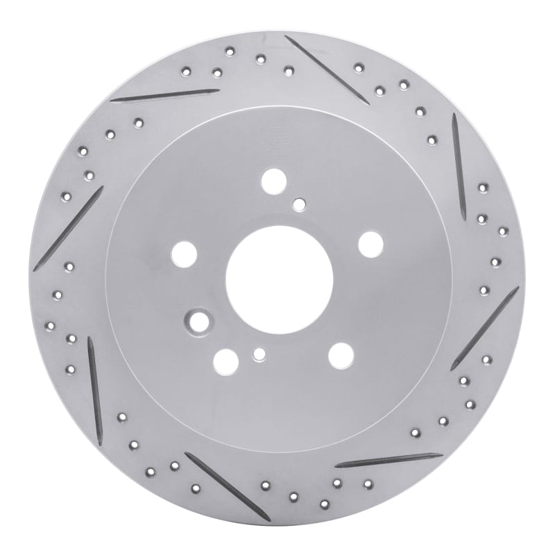 R1 Concepts — R1 08-13 Toyota Highlander Rear Right Drilled & Slotted Geo-Carbon Rotor