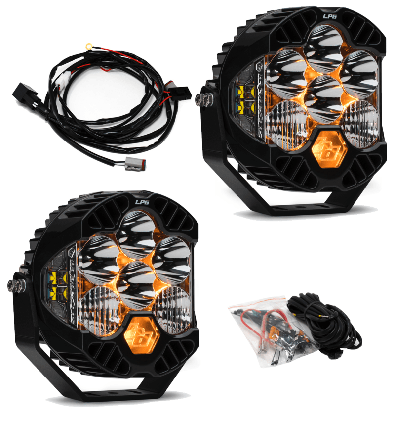 Baja Designs — Baja Designs Jeep JL/JT Rubicon Steel Bumper LED Light Kit LP6