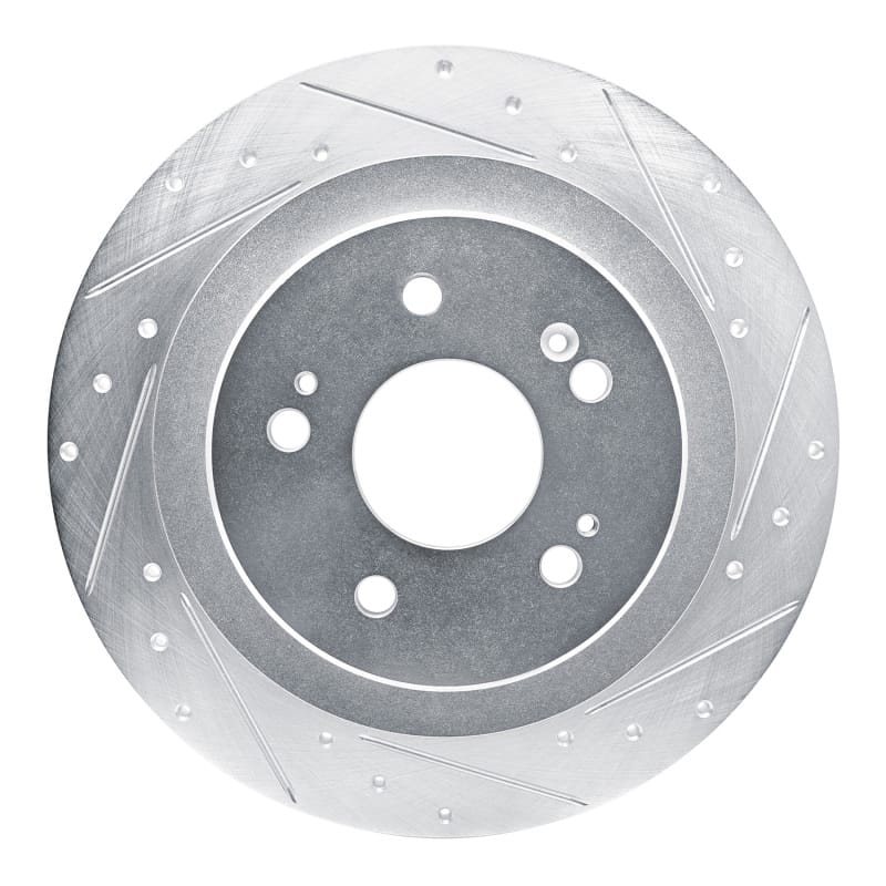 R1 Concepts — R1 2021-2025 Acura TLX Rear Right Drilled & Slotted Silver Brake Rotor