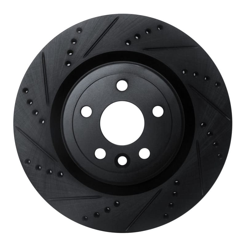 R1 Concepts — R1 2017-2020 Jaguar I-Pace Rear Left Drilled & Slotted Black Brake Rotor
R1 Brake Rotor Drill
