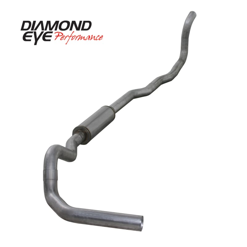 Diamond Eye Performance — Diamond Eye KIT 4in CLAMP Turbo Back SGL AL: 89-93 DODGE CUMMINS 5.9L