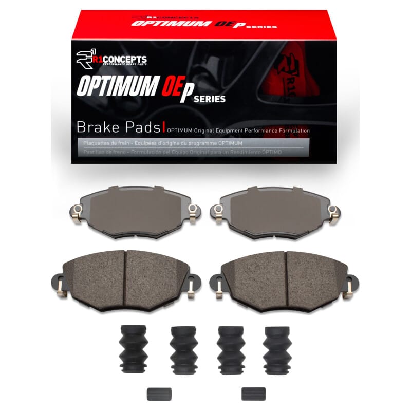 R1 Concepts — R1 01-08 Ford Mondeo (Mexico) Front Optimum OE Pads & Hardware Kit