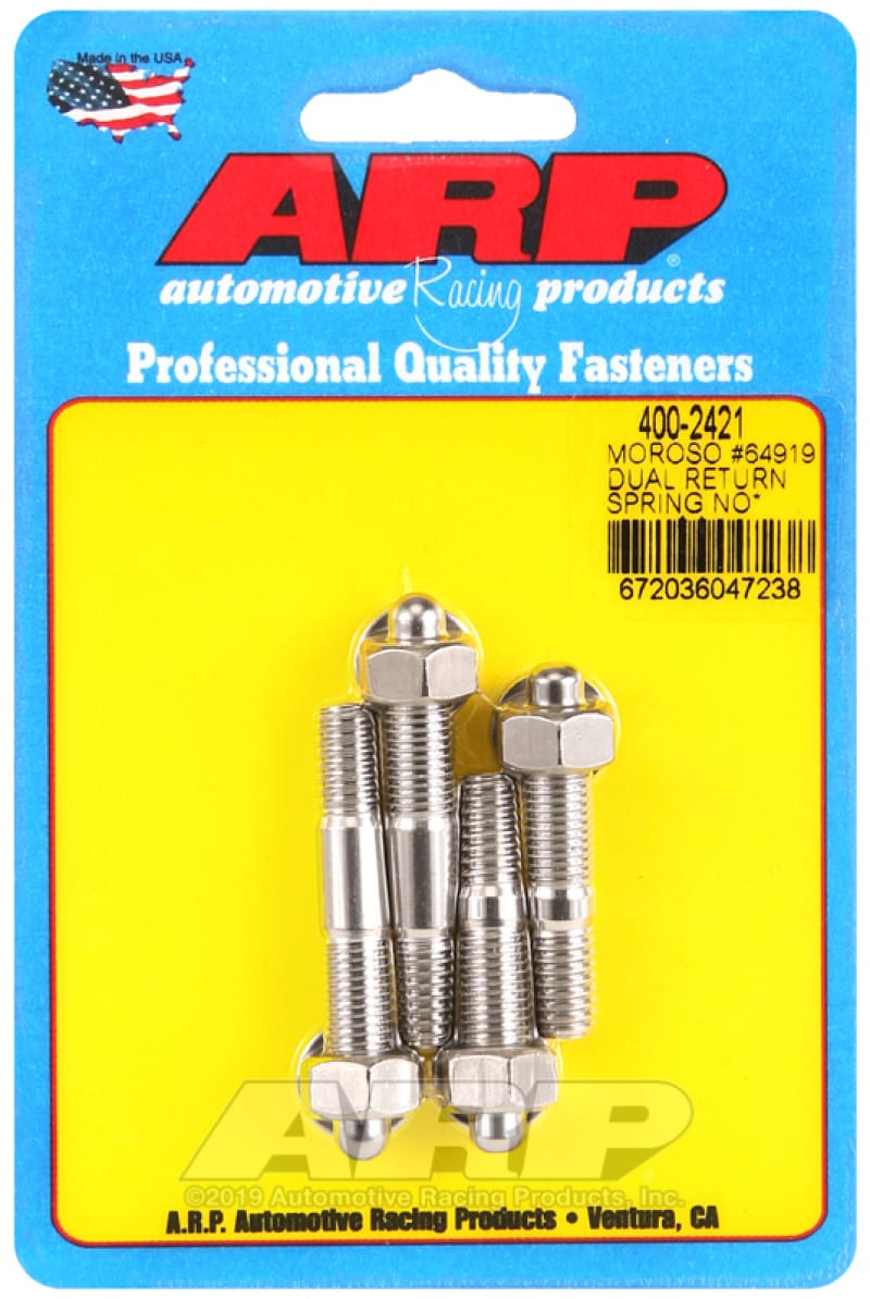 ARP — ARP Moroso 64919 Dual Return Spring no Spacer Plate SS Carb Stud Kit