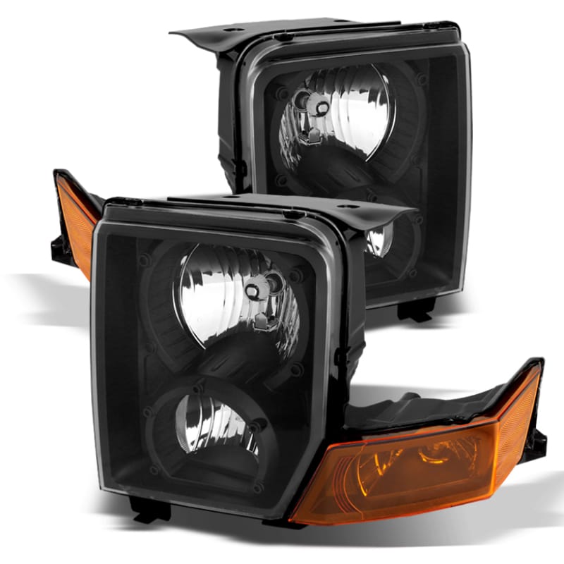 SPYDER — xTune Jeep Commander 06-10 Crystal Headlights Black HD-JH-JCOM06-AM-BK