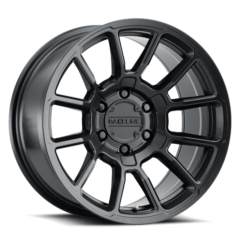Raceline — Raceline 950B Gauge 18x9in / 8x180 BP / 18mm Offset / 124.2mm Bore - Satin Black Wheel
