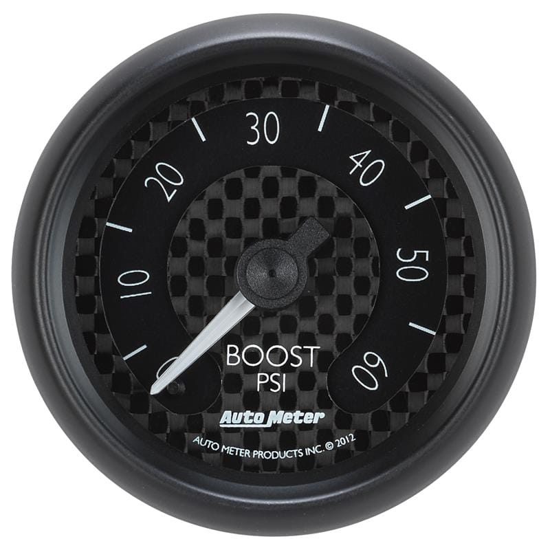 AutoMeter — GAUGE, BOOST, 2 1/16", 60PSI, MECHANICAL, GT