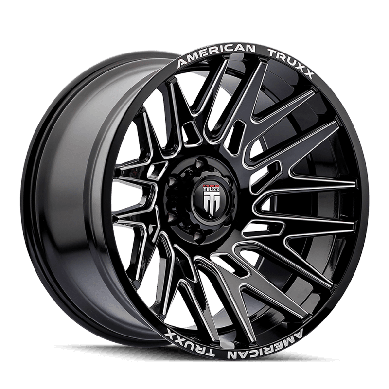 American Truxx — American Truxx AT1919 Evolution 22x12 / 8x170 BP / -44mm Offset / 125.2mm Hub Gls Blk Mill Wheel
AT AT1919