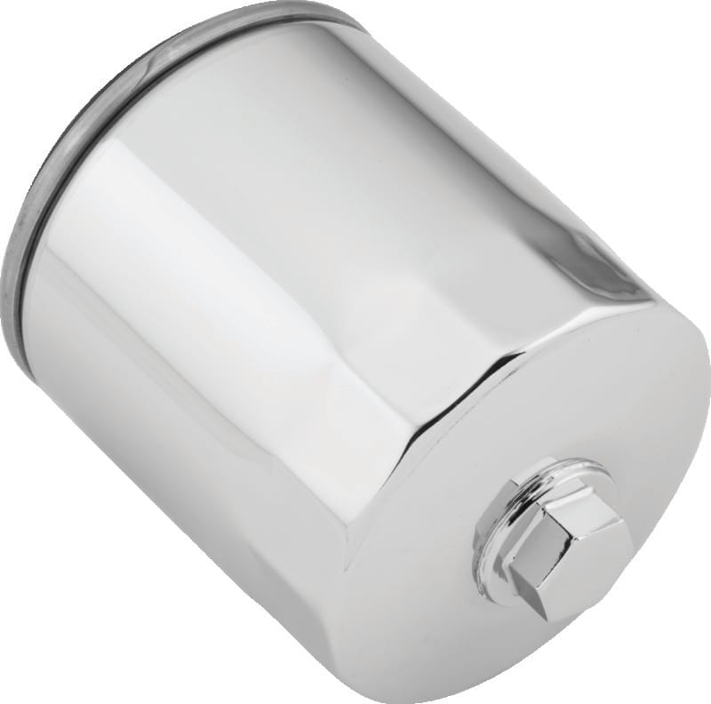TwinPower — Twin Power Twin Cam and M8 Chrome Magnetic Oil Filter With Nut Rpls H-D 63798-99 w/ Backflow Valve