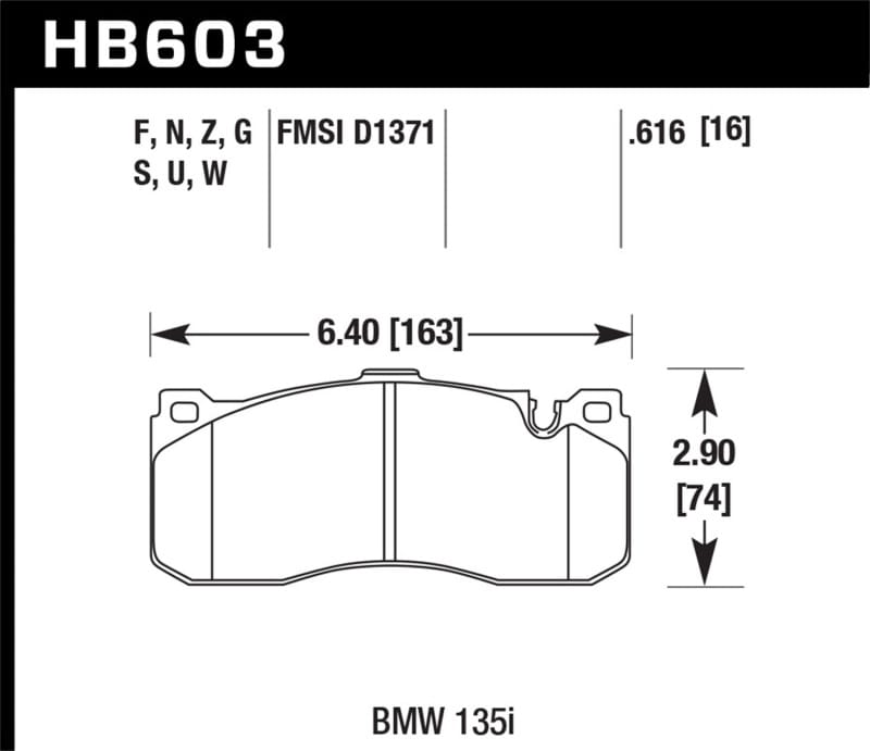Hawk Performance — Hawk 08-13 BMW 135i 3.0L Base Front ER-1 Brake Pads
Disc Brake Pad
