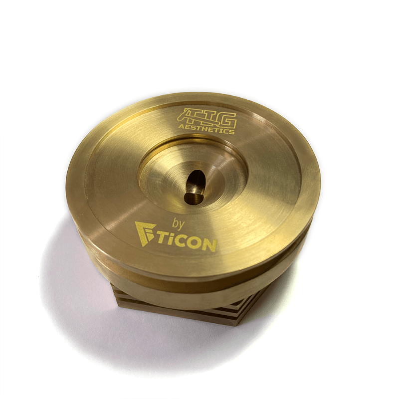 Ticon — Ticon Industries Tig Aesthetics 3in Universal V-Band Heat Sink w/ Purge - Tellurium Copper