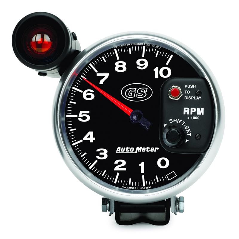 AutoMeter — AutoMeter Gauge Tachometer 5in. 10K RPM Pedestal W/ Ext. Shift-Lite Gs
5" TACH, 10,000 RPM,