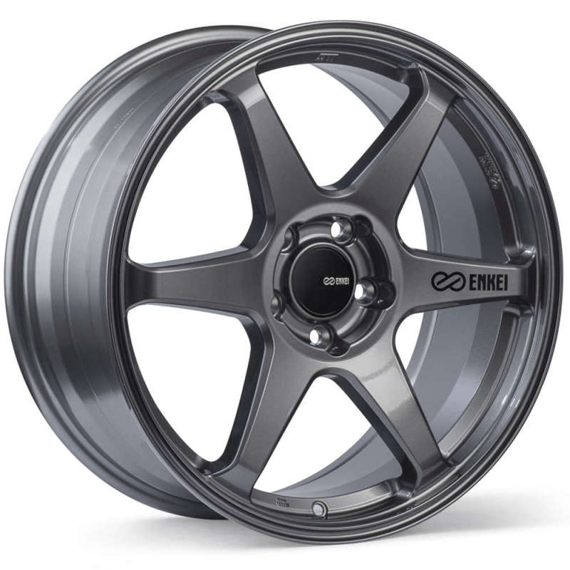 Enkei — Enkei T6R 18x8 45mm Offset 5x100 Bolt Pattern 72.6 Bore Gloss Gunmetal Wheel