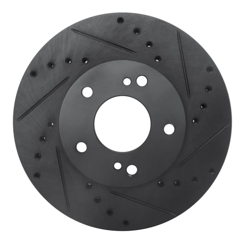 R1 Concepts — R1 89-90 Nissan 300ZX Front Right Drilled & Slotted Black Brake Rotor
R1 Brake Rotor Drill