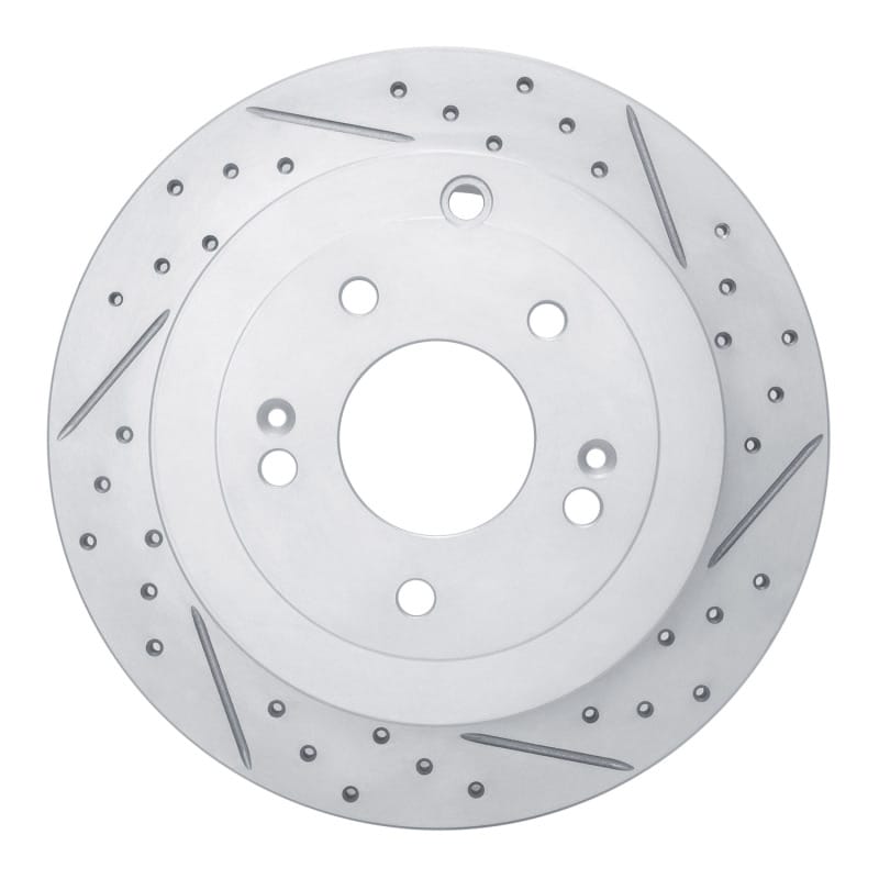 R1 Concepts — R1 07-09 Hyundai Santa Fe Rear Right Drilled & Slotted Geo-Carbon Rotor