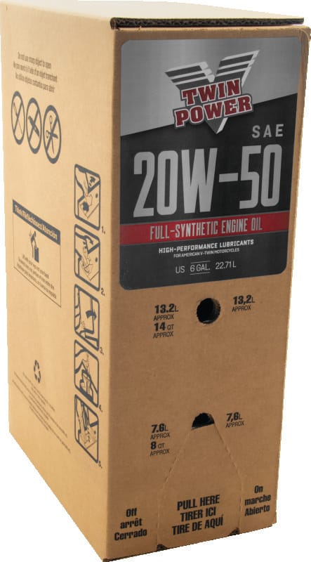 TwinPower — Twin Power 20W50 Synthetic Oil - 6 Gallon Bag-In-Box