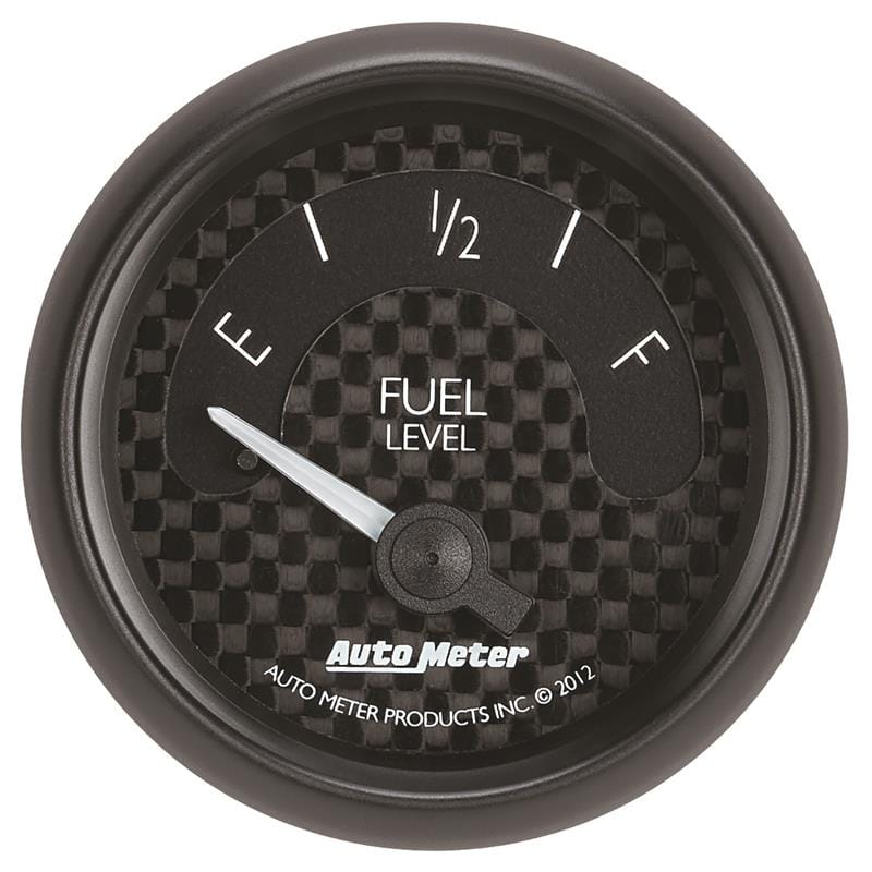 AutoMeter — Autometer GT Series 52mm Short Sweep Electronic 0-90 ohms Fuel Level (For most 65-97 GM)
2-1/16" FUEL LEVEL,