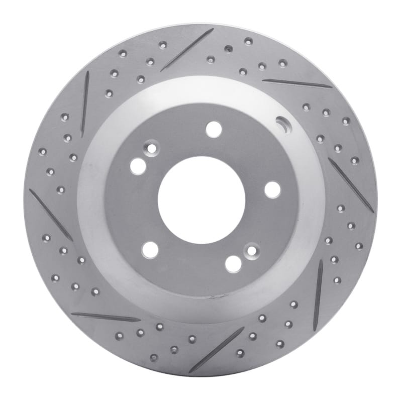 R1 Concepts — R1 10-21 Hyundai Santa Fe Rear Right Drilled & Slotted Geo-Carbon Rotor