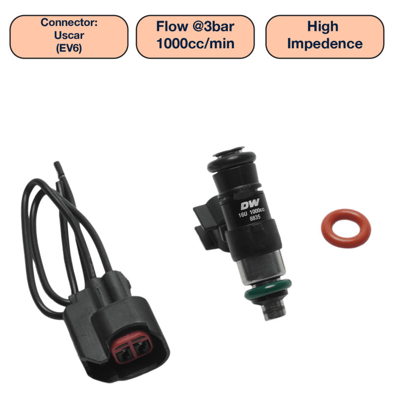 DeatschWerks — DeatschWerks Universal 1000cc Single Fuel Injector / 34mm Length / 14mm O-Ring Seals
Fuel Injectors