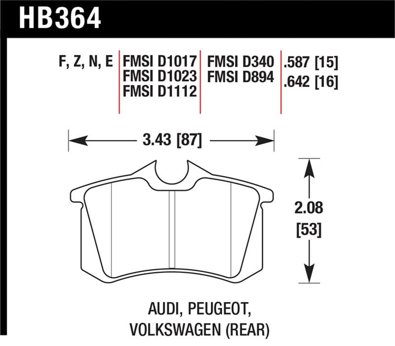 Hawk Performance — Hawk HPS Street Brake Pads
Disc Brake Pad
