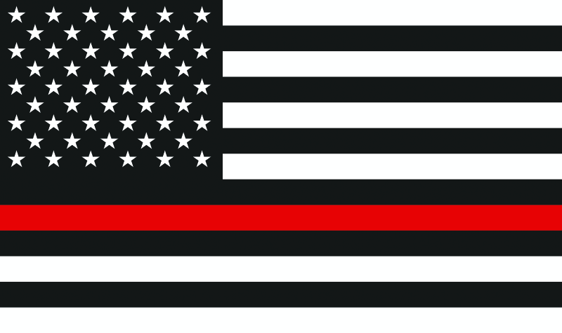 DragonFire Racing — Whip Flag, Back the Red, Double-Sided Print, 8.5 in. x 17 in., White/Black/Red
