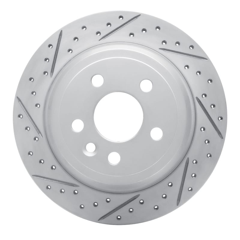 R1 Concepts — R1 13-15 Land Rover Lr2 Rear Left Drilled & Slotted Geo-Carbon Rotor