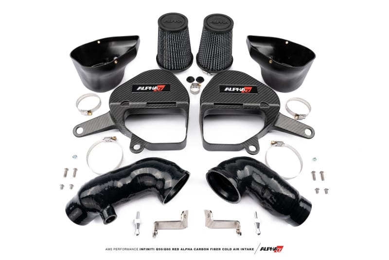 AMS — AMS Performance Infiniti Q50/Q60 Red Alpha Matte Carbon Intake Kit