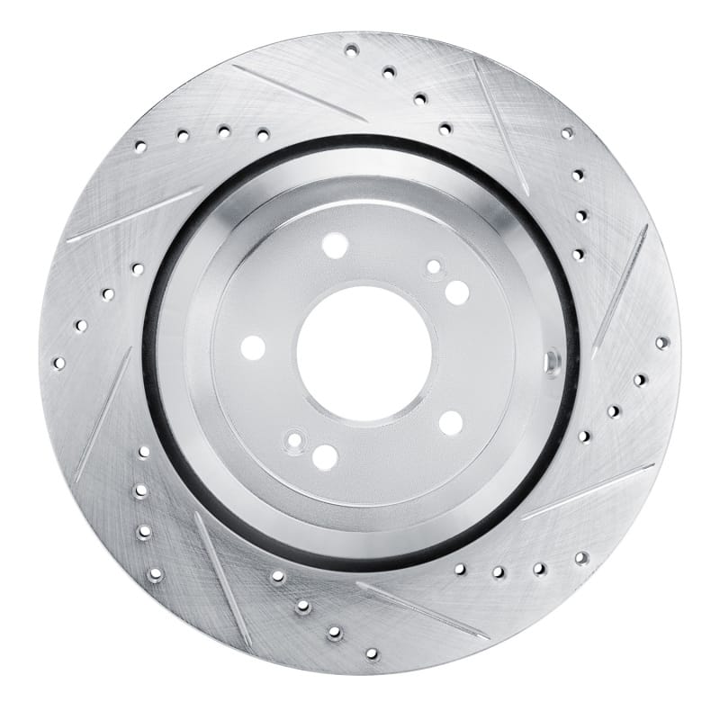 R1 Concepts — R1 17-19 Genesis G90 Rear Right Drilled & Slotted Silver Brake Rotor
R1 Brake Rotor Drill
