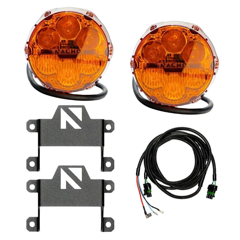 Nacho Offroad Technology — Nacho Lighting Ford Bronco Nacho SAE Only Plug N Play Fog Light Kit - Amber