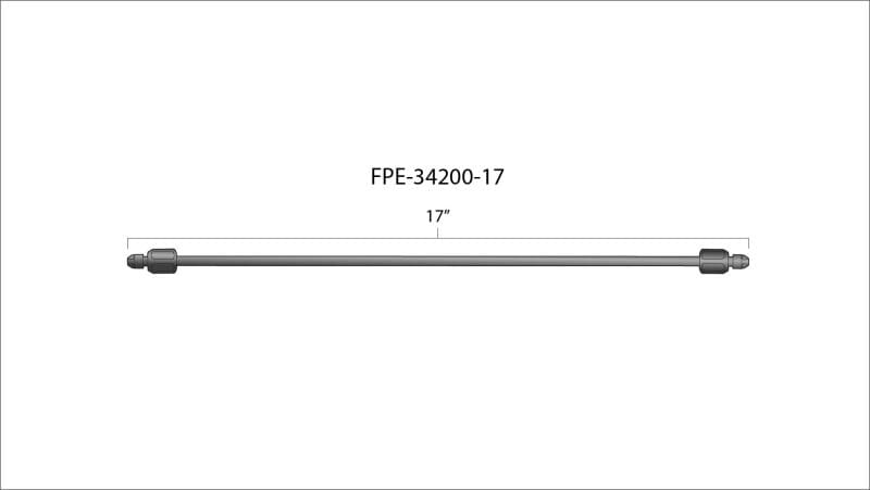 Fleece Performance — Fleece Performance 17in High Pressure Fuel Line (8mm x 3.5mm Line, M14x1.5 Nuts)