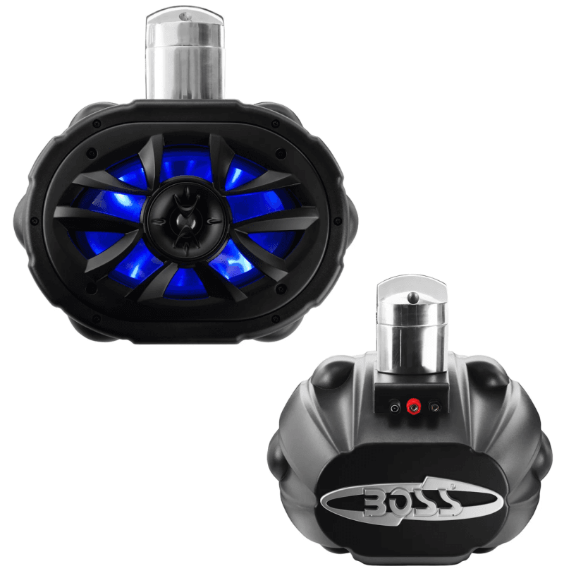 Boss Audio — Boss Audio Systems 6 x 9In ATV UTV Marine Waketower Stereo Speakers - RGB Illumination