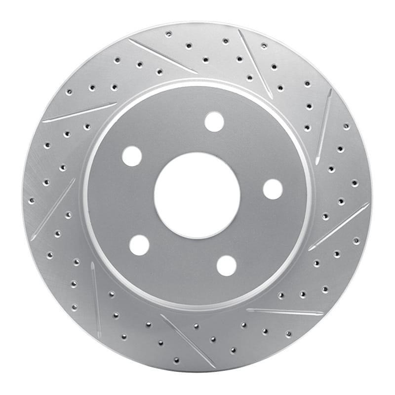 R1 Concepts — R1 02-24 Chrysler Aspen Front Right Drilled & Slotted Geo-Carbon Rotor