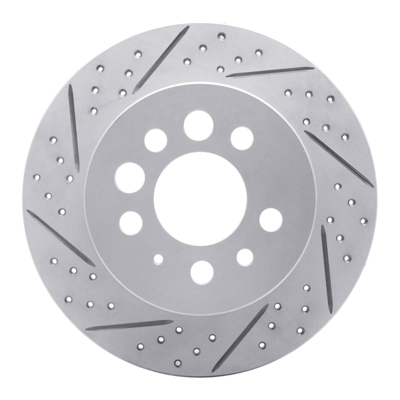 R1 Concepts — R1 74-95 Volvo 245 Rear Left Drilled & Slotted Geo-Carbon Rotor