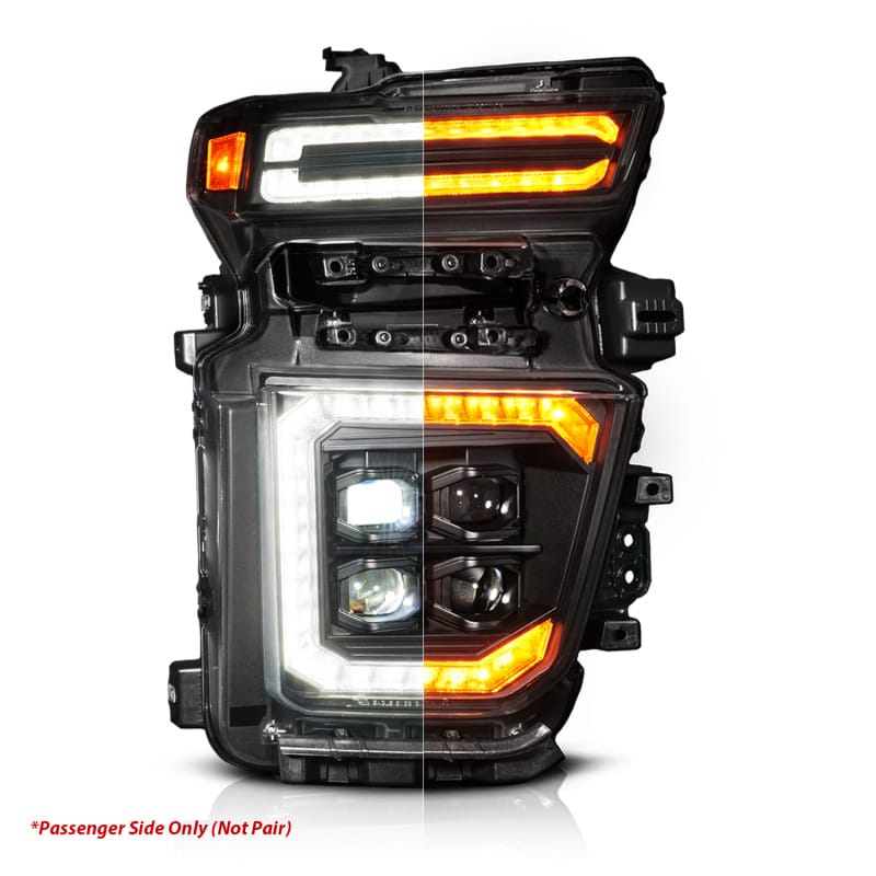 ANZO — ANZO Z-Series 20-23 Chevy Silverado 2500/3500 Z-Series Full LED Proj Headlights Black - Pass. Side