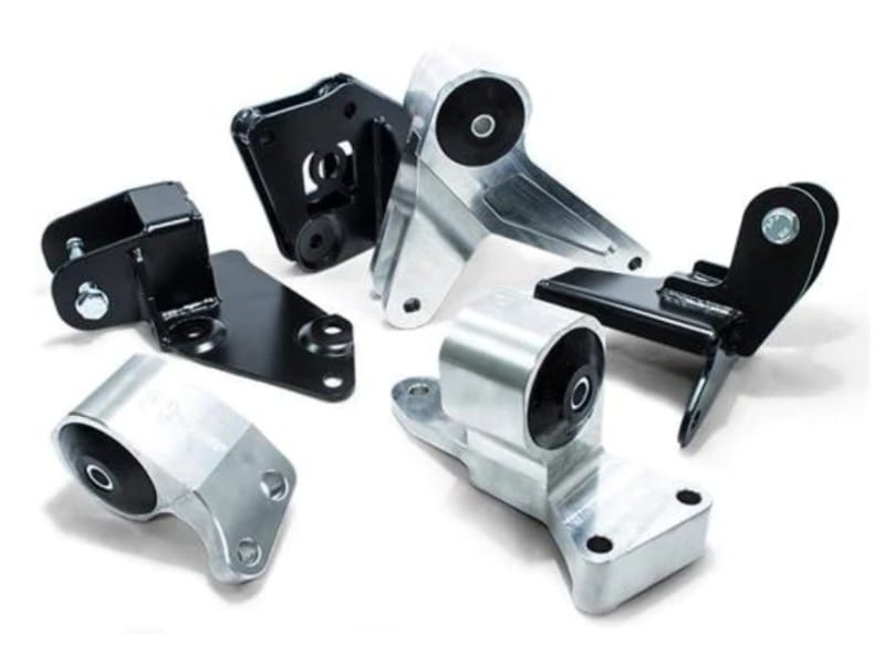Innovative Mounts — Innovative 96-00 Civic Billet Conversion K-Series Black Engine Mount Kit Solid Bushings