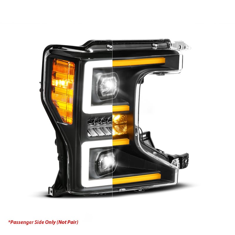 ANZO — ANZO 20-22 Ford Super Duty (Halogen) Z-Series Full LED Proj Headlights SeqSig - Pass. Side ONLY