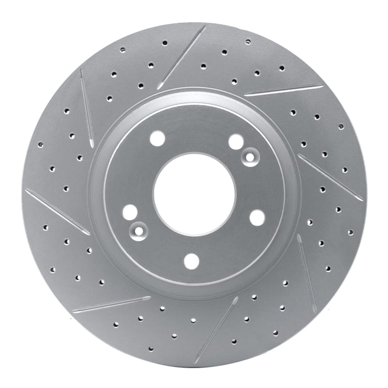 R1 Concepts — R1 10-13 Hyundai Santa Fe Front Left Drilled & Slotted Geo-Carbon Rotor