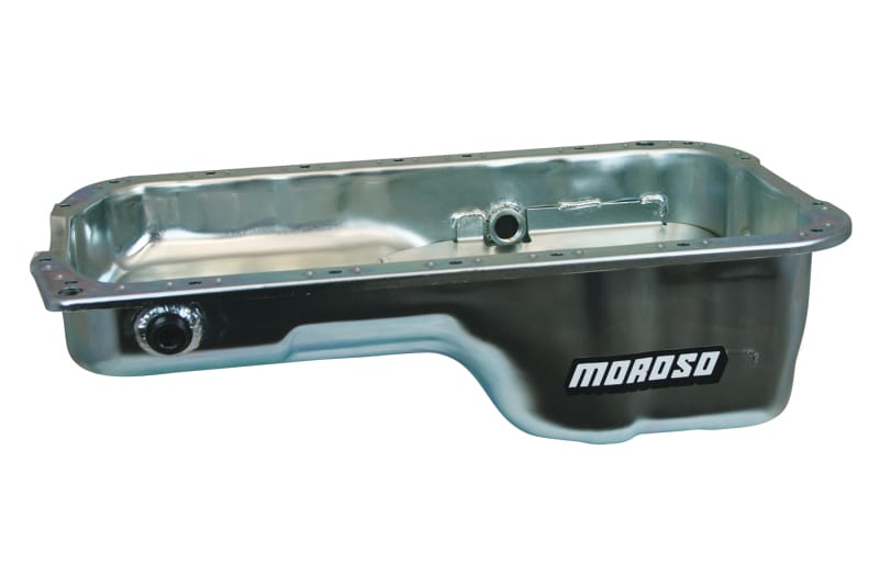 Moroso — Moroso Honda 2.2/2.3L H Series Stock (w/Oil Drainbacks) Wet Sump 4qt 5.25in Steel Oil Pan