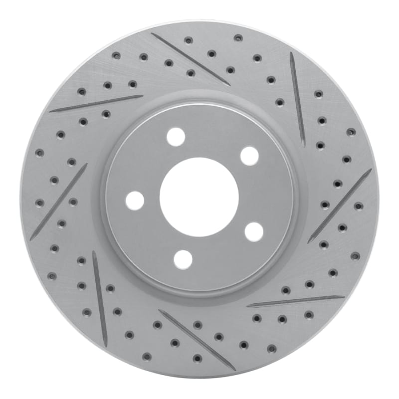 R1 Concepts — R1 03-09 Chrysler Pt Cruiser Front Right Drilled & Slotted Geo-Carbon Rotor