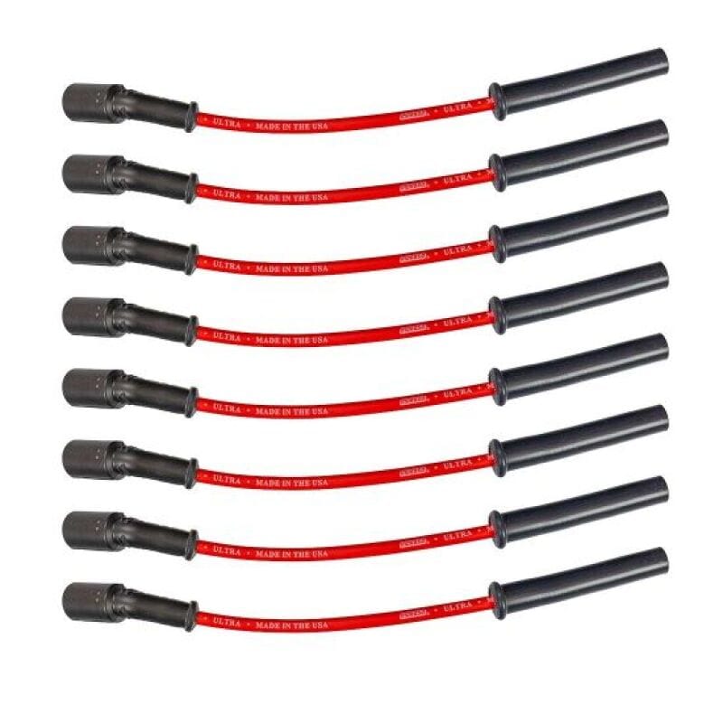 Moroso — Moroso 99-13 GM LS/LQ 4.8/5.3/5.7/6.0/6.2L Ultra 350 8mm Multi-Angle Boot Spark Plug Wire Set - Red
