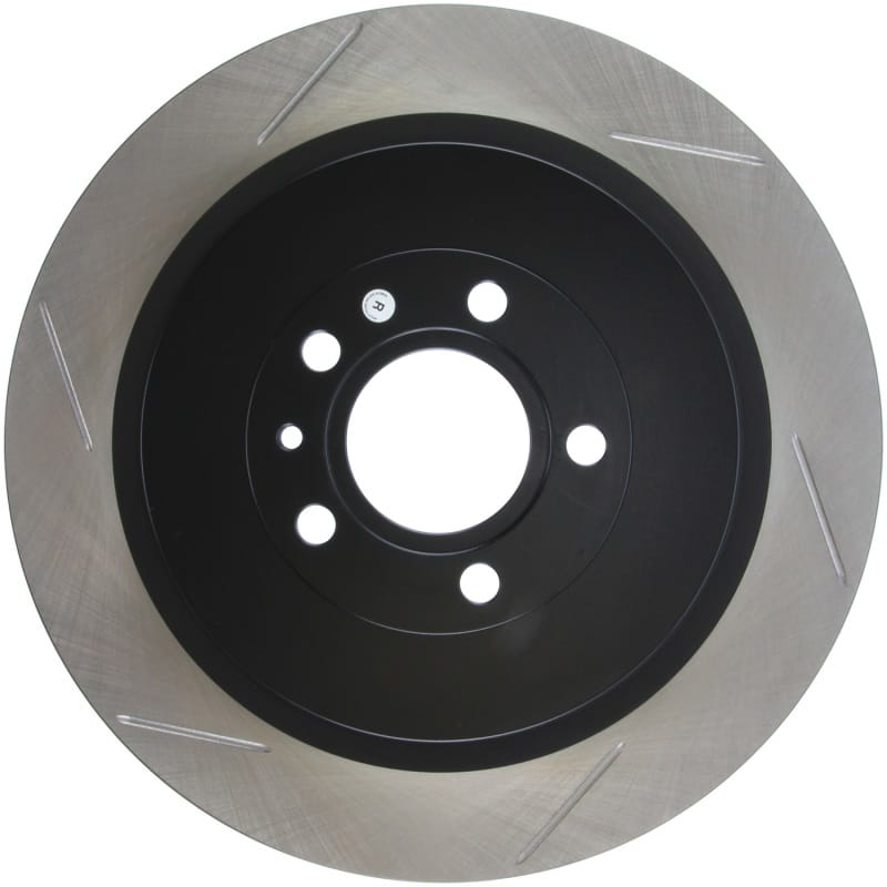 Stoptech — StopTech Premium High Carbon 13-14 Ford Mustang/Shelby GT500 Right Rear Disc Slotted Brake Rotor
Sport Slotted Rotor