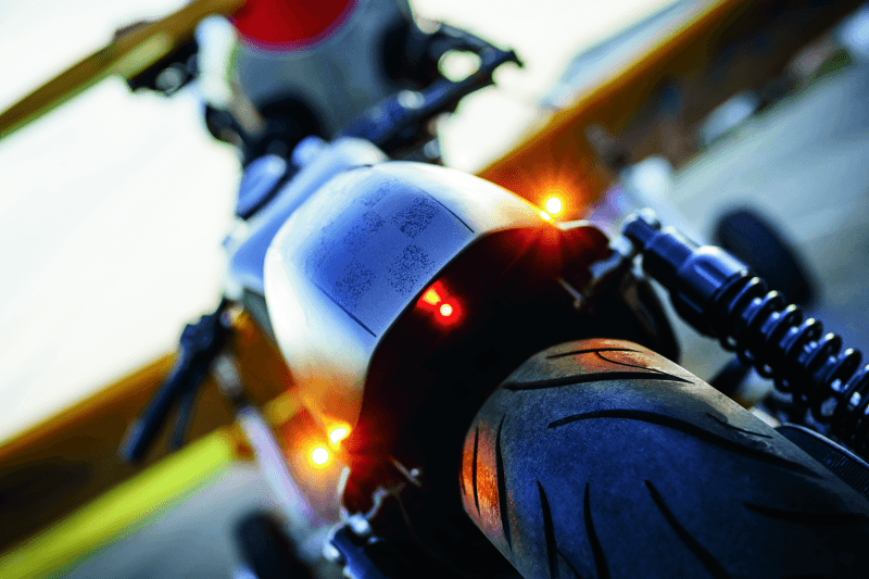 Kuryakyn — Front/Rear, Amber LED, Smoke Lens, Satin Black Housing