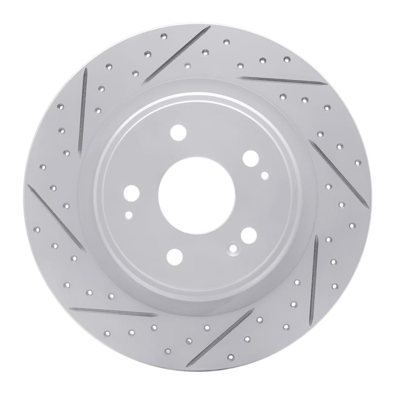 R1 Concepts — R1 17-20 Acura Mdx Rear Left Drilled & Slotted Geo-Carbon Rotor