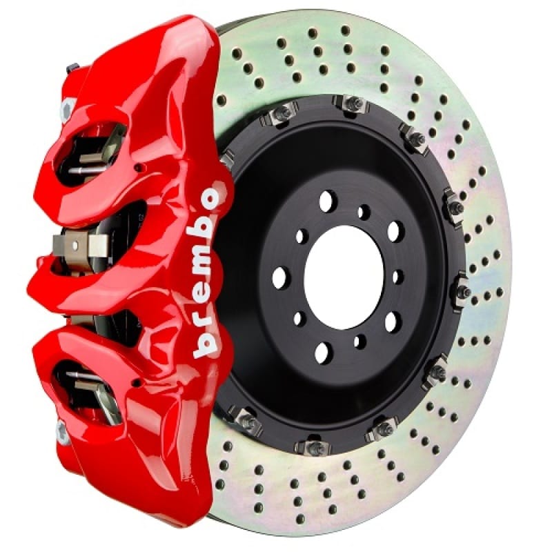 Brembo — Brembo 25+ BMW X3 30 xDrive/BMW X3 M50 xDrive Fr GT BBK 6 Piston Cast 405x34 2pc Rotor Drilled - Red