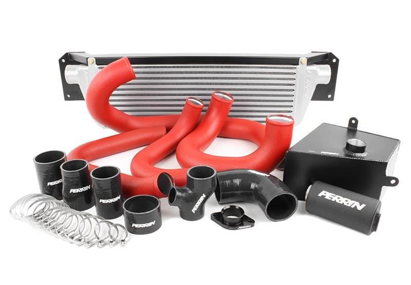 Perrin Performance — PERRIN 15-21 Subaru WRX Front Mount Intercooler Boost Tubes + Hardware - Red Tubes