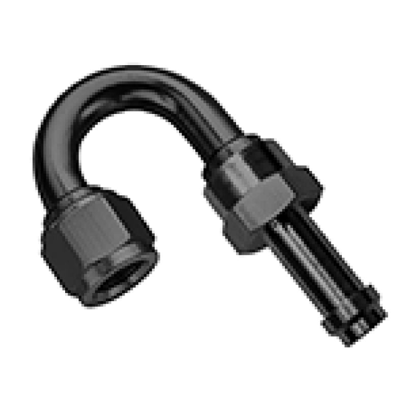 Fragola — Fragola -6AN 180 Degree EZ Street Hose End Black