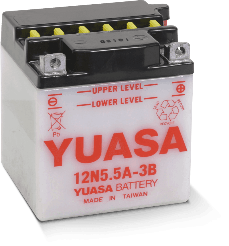 Yuasa Battery — Yuasa 12N5.5A-3B Conventional 12-Volt Battery