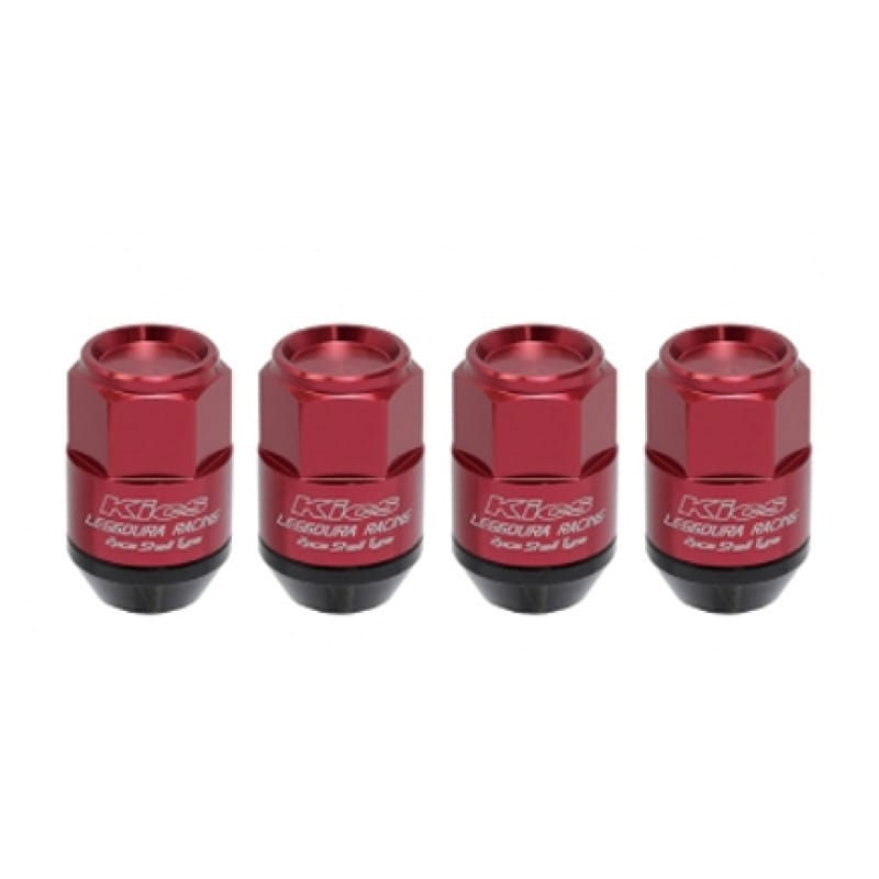 Project Kics — Project Kics Leggdura Racing Shell Type Lug Nut 35Mm Closed-End Look 16 Pcs + 4 Locks 12X1.25 Red