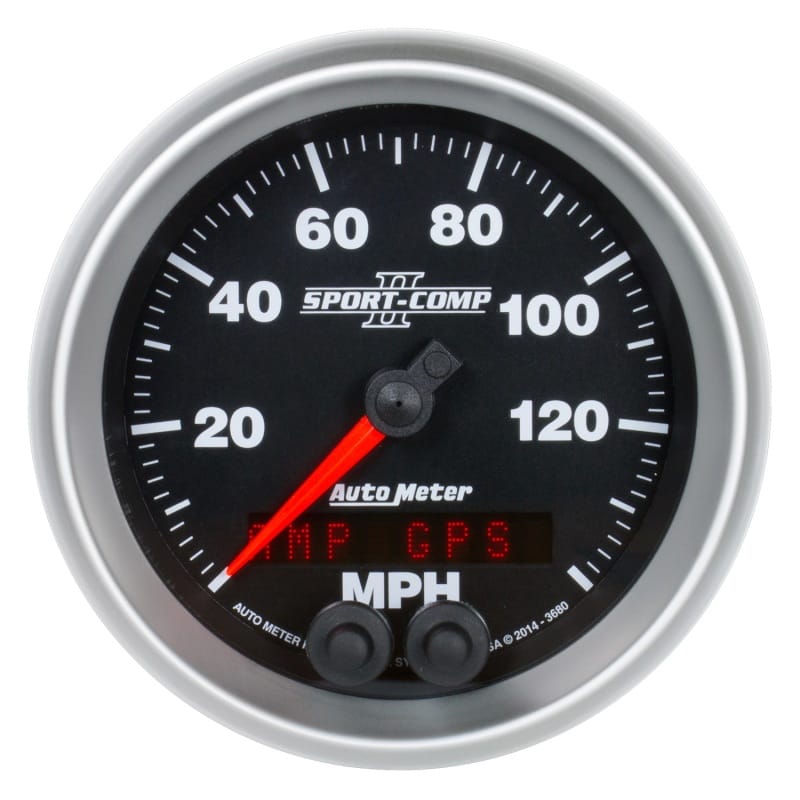 AutoMeter — Autometer Sport-Comp II 3-3/8in 0-140MPH In-Dash Electronic GPS Programmable Speedometer
3-3/8" SPEEDO, 140 M