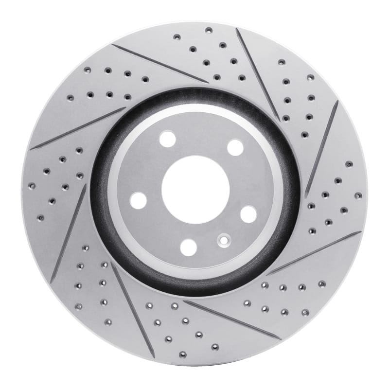 R1 Concepts — R1 08-11 Audi Tt Quattro Front Right Drilled & Slotted Geo-Carbon Rotor