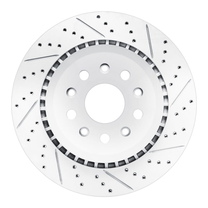 R1 Concepts — R1 20-25 Jeep Gladiator Rear Right Drilled & Slotted Geo-Carbon Rotor